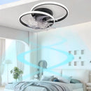 Axyaa Round Acrylic Ceiling Fan LED Light: Multifunctional Dimming & Silent Wind Speed