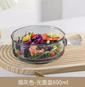 Axyaa Glass Plate Deep Serving Salad Fruit Dish