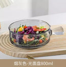 Axyaa Glass Plate Deep Serving Salad Fruit Dish