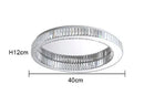 Axyaa Crystal Circle LED Chandelier: Modern Ceiling Light for Home Decor