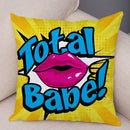 Axyaa Letters Print POP ART Pillowcase - Home Decor Cushion Cover