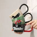 Axya Irregular Cartoon Ceramic Mug with Large Handle for Coffee & Tea