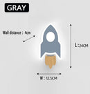 Axyaa Rocket Moon Star LED Wall Lamp for Kids Room - Modern Creative Design
