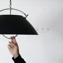 Axyaa Black Metal LED Ceiling Chandelier for Modern Indoor Lighting