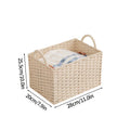 Axyaa Foldable Woven Storage Basket - Organize Clothes, Sundries, and Decor