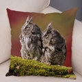 Axyaa Wild Owl Cushion Cover: Decorative Sofa Pillowcase for Home and Children's Room