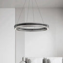 Axyaa Smoky Grey Glass Pendant Chandelier for Minimalist Modern Living Room