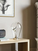 Axyaa Industrial Glass Desk Lamp - Touch Switch, Bedroom Table Light