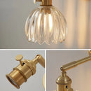Axyaa Copper Glass LED Wall Sconce Modern Nordic Stair Light Fixtures