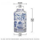 Axyaa Blue White Floral Bird Vase Ceramic Decor Hydroponic Crafts Bouquet Arrangement