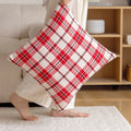 Axyaa Christmas Plain Sofa Pillowcase Cojines Double-Sided Throw Cushion Cover