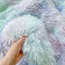 Axyaa Plush Velvet Blanket: Colorful Dyed Warm Bed Cover, Winter Home Decor