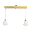 Axyaa Milky White Glass LED Pendant Chandelier
