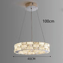 Axyaa Crystal Chandelier, Luxury Pendant Light for Living and Dining Room