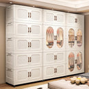 Axyaa Double-Door Foldable Wardrobe with Wheels - Spacious Magnetic Storage for Clothes/Quilts