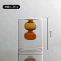 Axyaa Stained Glass Double Vase Hydroponic Flower Desktop Decoration
