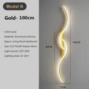 Axyaa LED Wall Light: Modern Long Strip for Bedroom and Living Room