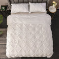 Axyaa 3D Flower Duvet Set, AB Side Quilt Covers + Pillowcase, Solid Home Bedding