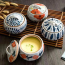 Axyaa Retro Ceramic Stew Pot with Lid, Chinese Style Creative Clay Cookware