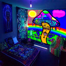 Axyaa Psychedelic Mandala Tapestry Wall Hanging for UV Home Decor