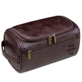 Axyaa Men's PU Leather Toiletry Bag: Personalized Travel Organizer for Groomsmen, Birthday, Bachelor Gift