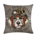 Axyaa Cartoon Dog Linen Pillow Case 45*45cm