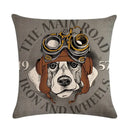 Axyaa Cartoon Dog Linen Pillow Case 45*45cm