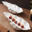 Axyaa Ceramic Dessert Plate Set: Creative Sushi & Snack Serving Dishes.