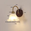 Axyaa Glass LED Wall Light with Pull Chain Switch for Bedroom Hallway
