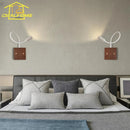 Axyaa Walnut Wood LED Wall Lamp with Flexible Hose & Universal Joint