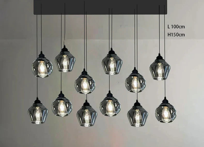 Axyaa Stainless Steel LED Chandelier Lights for Nordic Home Decor