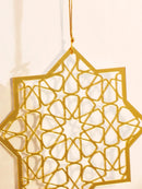 Acrylic Ramadan Hanging Ornaments by Axyaa - Eid Mubarak Decor, Gold Moon Crafts