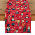 Rustic Nutcracker Table Runner by Axyaa: Festive Dining & Home Decor