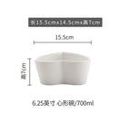 Axyaa Heart-Shaped Bowl Set: Salad, Snack, Dessert, Creative Cold Dish.