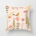 Axyaa Abstract Line Flower Print Pillowcase