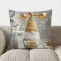 Festive Deer Print Pillow Cover for Sofa, Bedroom, Car by Axyaa