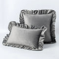 Axyaa Velvet Ruffle Cushion Cover for Home Decor 30x50/45/50cm
