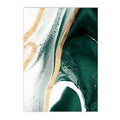 Green Marble Abstract Canvas Wall Art by Axyaa - Modern Nordic Home Decor