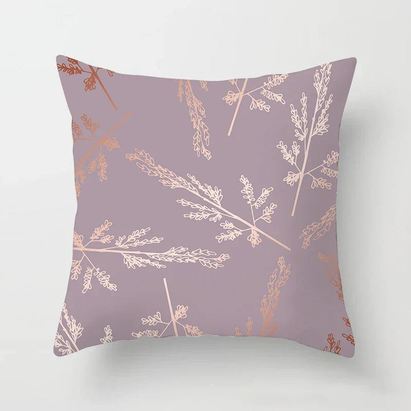 Axyaa Pink Geometric Print Decor Pillow Cover for Modern Luxury Home