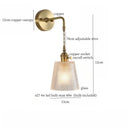 Axyaa Brass Glass Sconce Lamp for Nordic Minimalism LED Wall Lights