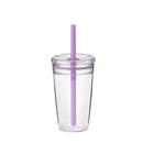 Axyaa 450ml Cute Clear Straw Water Tumbler Bottle - Ideal for Cold Drinks & Juices