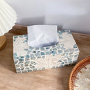 Axya Mother of Pearl Tissue Box: European Handmade Decorative Storage & Organization