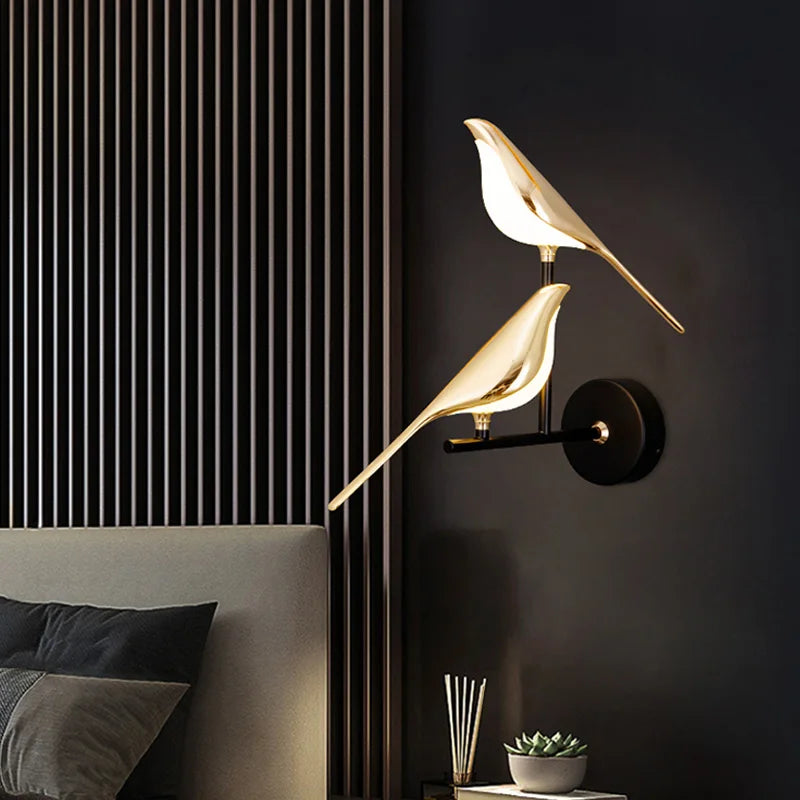 Axyaa Nordic Magpie Art Wall Light for Home Decor and Living Room