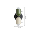 Axyaa Nordic LED Wall Sconce 2 Heads Colorful Lampshade for Bedroom & Living Room