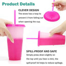 Axyaa Color Changing Plastic Tumbler Set for Iced Coffee, 710ml with Lid & Straw