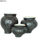 Axyaa Retro Ceramic Vase: Creative Irregular Painted Plant Pot for Aesthetic Room Decor