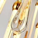 Axyaa Modern Crystal LED Chandelier for Living Room, Luxury Gold Staircase Hanging Light Fixture