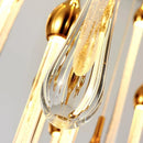 Axyaa Modern Crystal LED Chandelier for Living Room Staircase Gold Indoor Light Fixtures