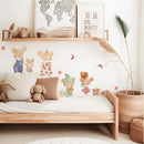 Boho Bunny Mouse Mushroom Animals Forest Nursery Wall Decals Sticker Axyaa Kids Room Art