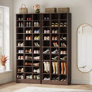 Axyaa 10-Tier Wooden Shoe Storage Cabinet with 30 Cubbies